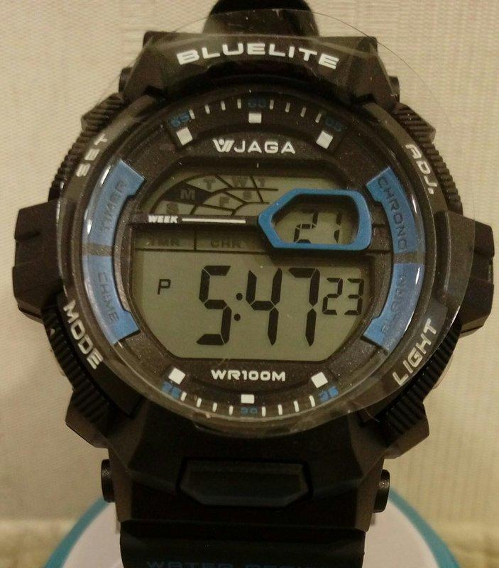 [黎黎屋]JAGA(M979B-E藍)100%防水電子錶