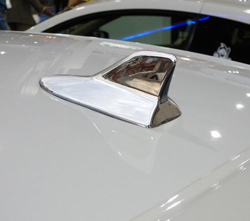 圓夢工廠 Lexus 2005~2012 GS350 GS430 GS450 改裝 鯊魚鰭造型天線蓋飾貼 鍍鉻銀