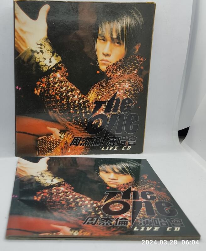2002年阿爾發正版 周杰倫 演唱會 The One Live 2 CD + 1VCD 紙盒版附歌詞 (D012）