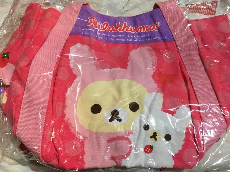 日本進口懶懶熊之懶熊妹帆布大型肩背包/購物袋/托特包