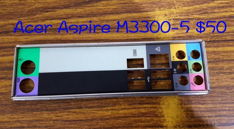 台南 【數位資訊】宏碁 Acer Aspire M3300-5 主機板擋板 專用檔板 檔片 賣$40
