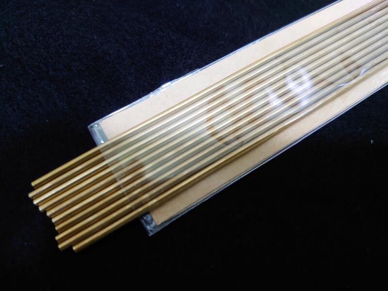 直徑2mm實心黃銅棒 銅線 模型 改造 植樁 車軸 (每包10入)