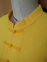 短袖女眾男眾100%棉 短袖中式居士服， 黃色禪修服 在家服 功夫服 唐裝宮衣道服 立領寬鬆版
