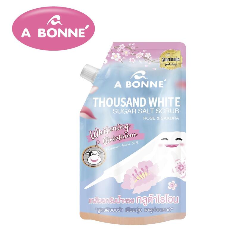 【A BONNE'】櫻花＆雪玫瑰透亮身體去角質沐浴鹽