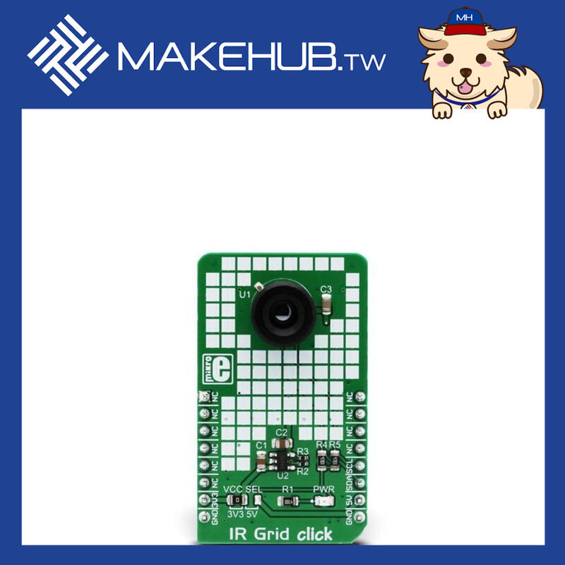 MakeHub附發票IR GRID CLICK MLX90621紅外熱像儀溫度感測器40度MIKROE-2622