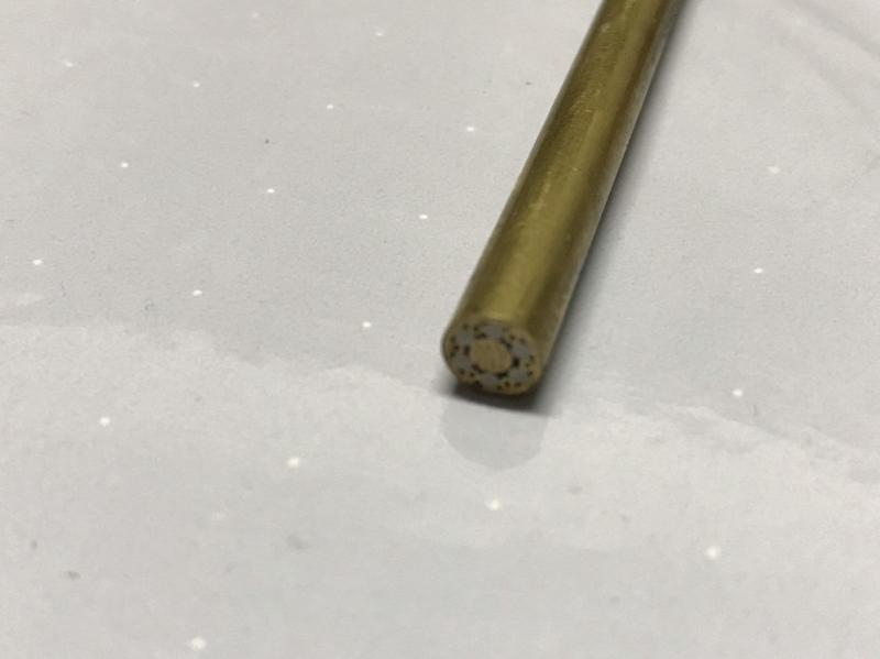 馬賽克鉚釘刀柄鉚釘  Mosaic Pin 6mm x 90mm 黃銅/紅銅/白銅 馬賽克釘 刀柄裝飾 外圈黃銅