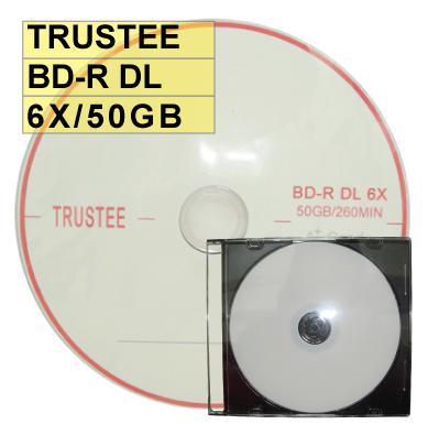 【台灣製造、錸德A級】Trustee LOGO BD-R DL 6X 50G 藍光片/燒錄片/藍光光碟片 單片