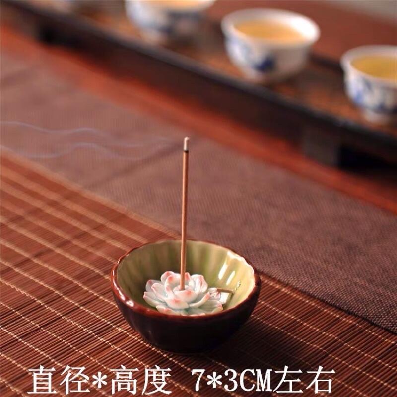 景德鎮出品- 線香座 陶瓷燒釉質感 小巧可愛 小圓盤 日本線香