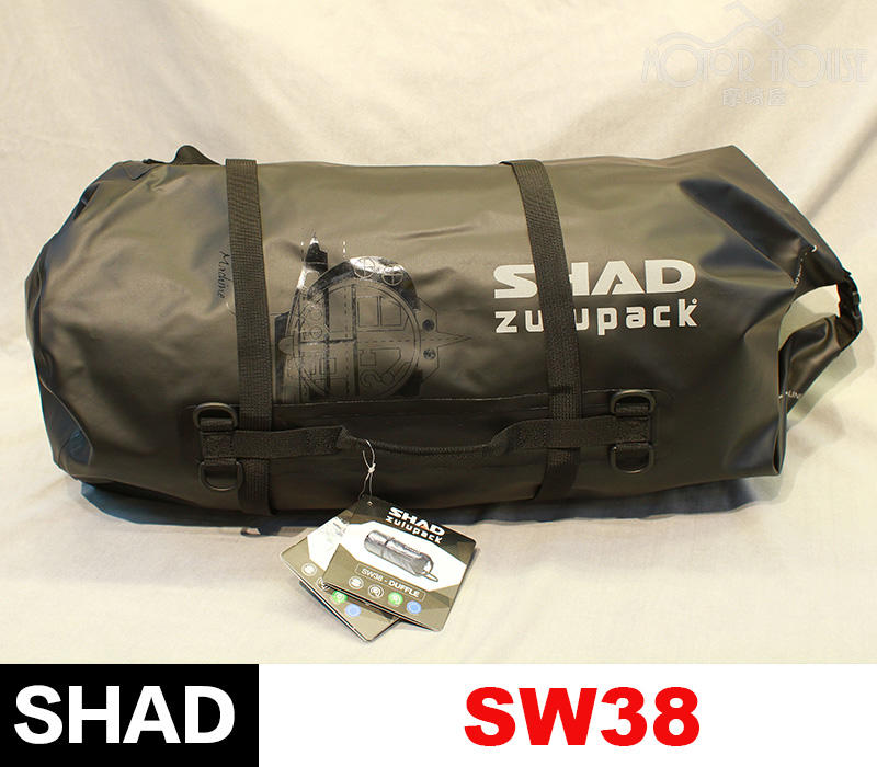 。摩崎屋。SHAD SW38 防水後筒包 多功能 全黑款 西班牙品牌 台灣總代理公司貨