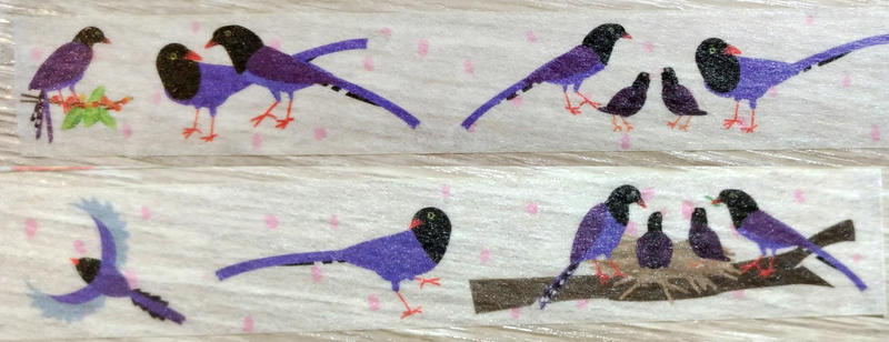 鳥文創│和紙膠帶分裝 台灣藍鵲│Birdbird樂園