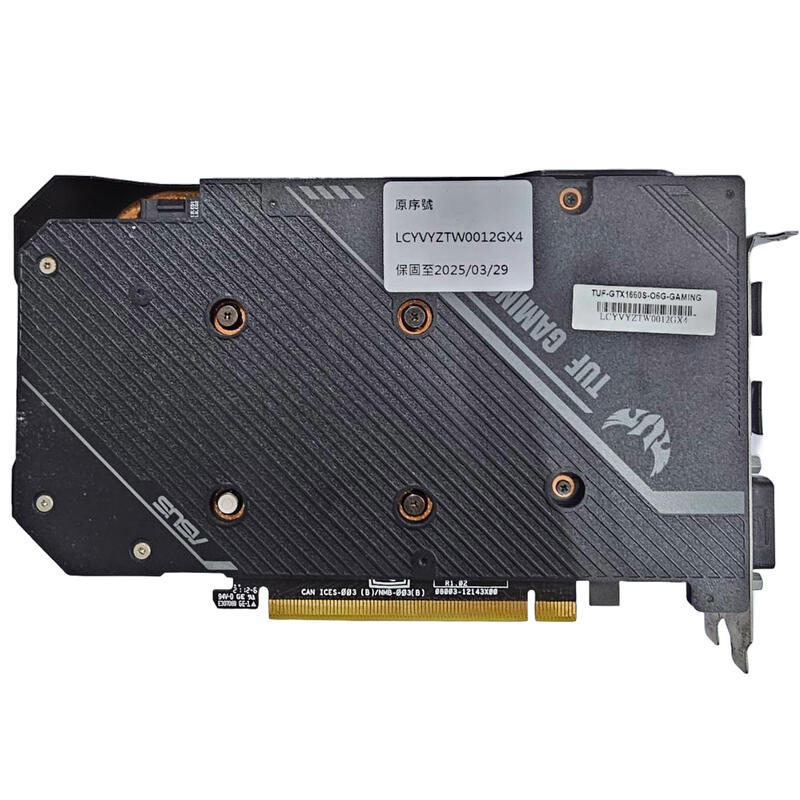 原廠保固內 ASUS 華碩 TUF-GTX1660S-O6G 顯示卡 1660S 顯卡 礦卡 雙風扇