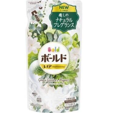 2021最新 日本 P&G BOLD 柔軟洗衣精 補充包 600g/1530g 綠色花園-鈴蘭花香