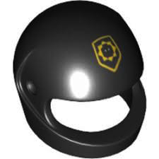 樂高王子 LEGO 70808 樂高玩電影 祕密警察 頭盔 安全帽 黑色 2446pb38 A068