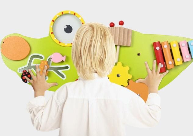 【晴晴百寶盒】木製牆壁啟發鱷魚 益智遊戲 寶寶过家家玩具 角色扮演 家家酒親子互動 生日禮物 平價促銷 P101