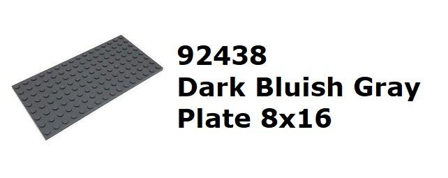 【磚樂】LEGO 樂高 92438 4654613 Plate 8x16 深灰色 薄板