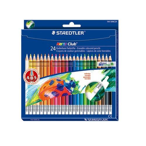 【筆倉】施德樓 STAEDTLER MS14450NC24 快樂學園 可擦拭色鉛筆24色入
