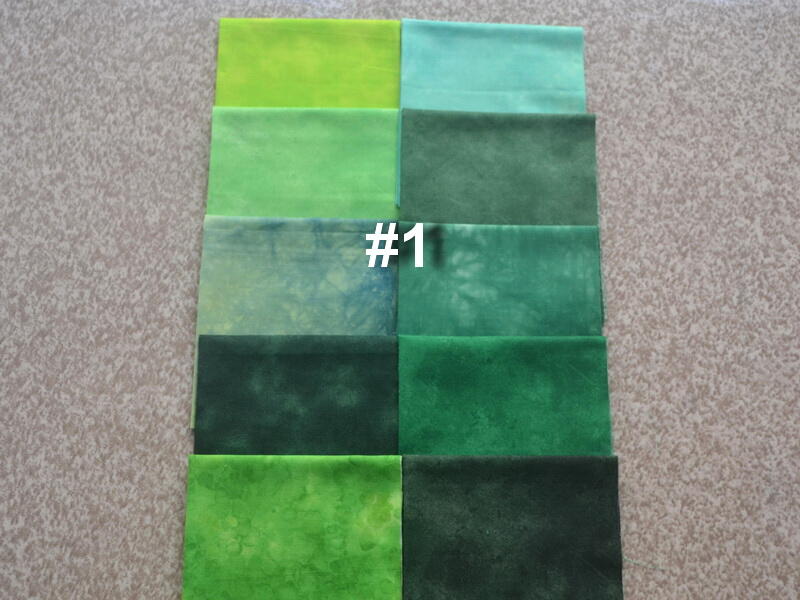 *巧巧布拼布屋*綠色系雲彩棉布組 編號1 暈染布類似手染布