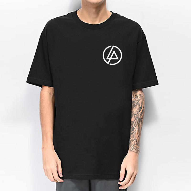 Linkin Park Logo Circle 聯合公園 左胸 短袖T恤 黑色 搖滾樂團 Rock