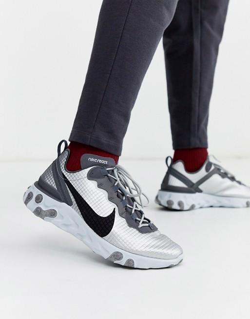 Nike 耐吉正版原裝React Element 英國9號銀色