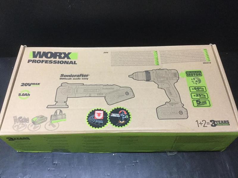 全新WORX 威克士 小腳板  20V 鋰電  WU677 磨切機   WU175   無刷電鑽  雙機組