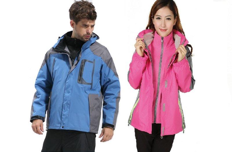 【出清】兩件式 防風 防水 透氣 保暖兩件式外套 抓絨內膽 登山服 滑雪衣 衝鋒衣 風衣 防寒