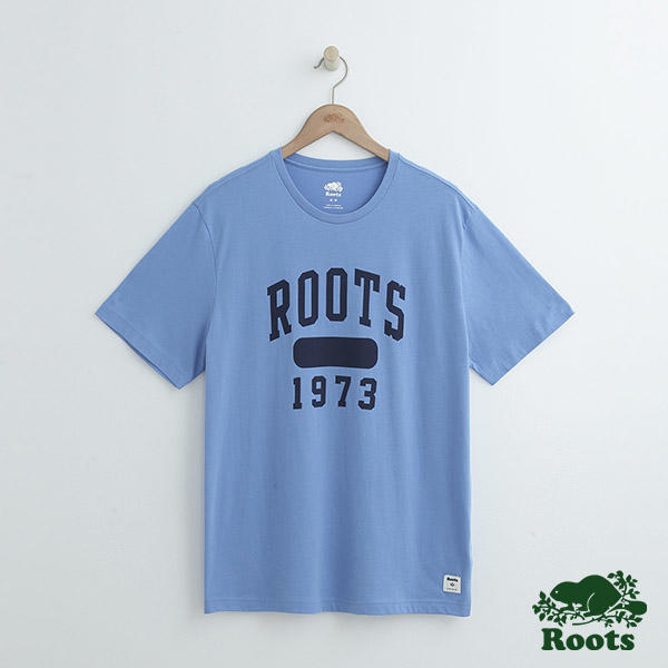 【Roots】1973短袖T恤(藍)~L