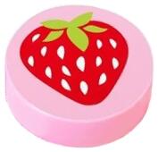 樂高王子 LEGO 41101 食物 水果 1x1 圓 草莓 亮粉色 98138pb015 C038 缺貨
