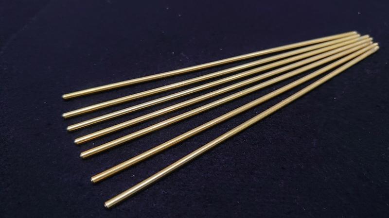 ※金誠五※直徑2.5mm實心黃銅棒 銅線(每包7入) 模型 改造 植樁 圓棒 車軸
