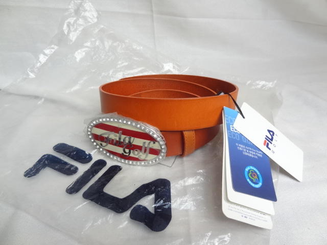 (h4) 正品 FILA GOLF 韓國製 皮革皮帶  / 售價4280