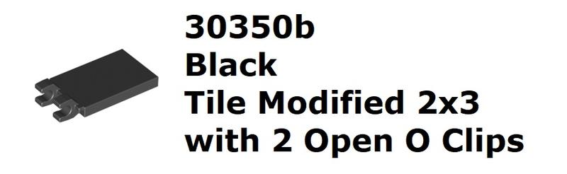 【磚樂】LEGO 樂高 30350b 4297713 Tile 2x3 2 Clips 黑色平板附雙夾