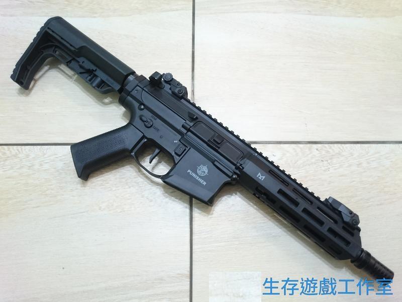 【槍工坊】042 海神 Punisher1.2.3.5 AEGR電動槍後托轉M4托桿轉接座 3D列印