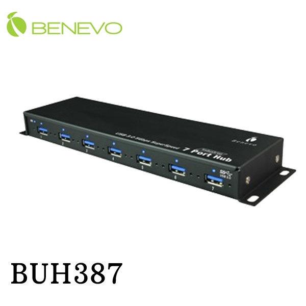 【MR3C】現貨! 含稅 附變壓器 BENEVO BUH387 UltraUSB 工業級 7埠USB3.0集線器