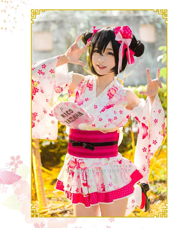 貓衣櫥【Cosplay服裝出租】Love Live! 矢澤妮可覺醒浴衣改良式和服尾牙