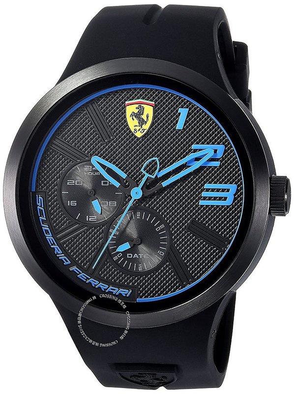 Ferrari 830395 FXX 48mm Black IP Steel Rubber Watch 0830395 男錶 