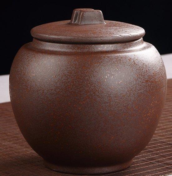 【九如茶．器】 復古粗陶茶葉罐 1470cc (C26)