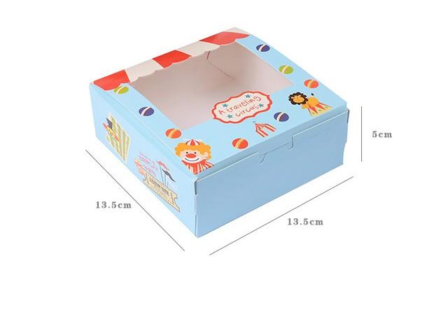 (甜心手作坊)馬戲團蛋糕盒 西點盒 餅乾盒 月餅盒 蛋塔盒1個