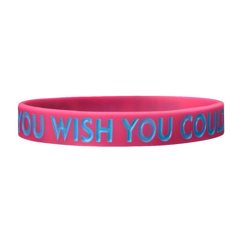 [WWE Taiwan] 正版 "Dolph Ziggler You Wish You Could Rubber Bracelet" DZ之桃紅色 造型款橡膠手環超值特價中!