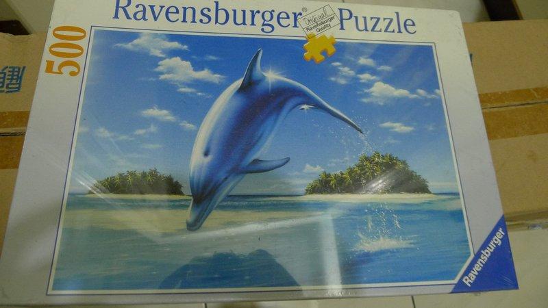 全新德國RV維寶RavenSburger德國進口拼圖(飛躍的海豚)500片桌上遊戲(LASY,lego樂高軌可參考)