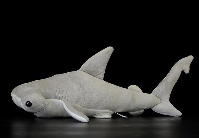 【那間模型】40公分 仿真 鯊魚 錘頭鯊 鎚頭鯊 雙髻鯊 海洋動物 娃娃 玩偶 絨毛 玩具 抱枕 公仔 模型 生日禮物