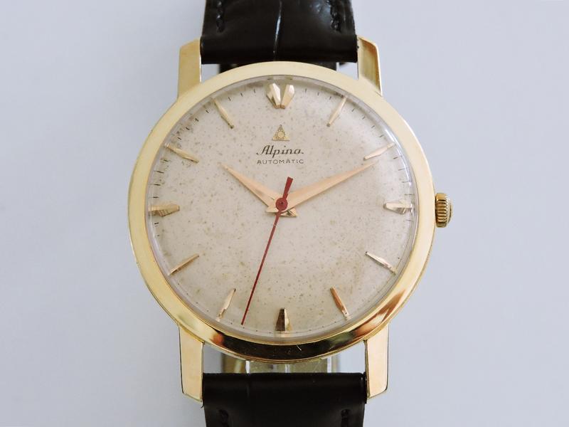 瑞士真品 正14K金 ALPINA 阿爾皮納 自動上鍊機械古董錶