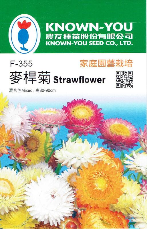 尋花趣- 麥桿菊Strawflower(F-355) 混合色  農友種苗 花卉種子 每包約60粒
