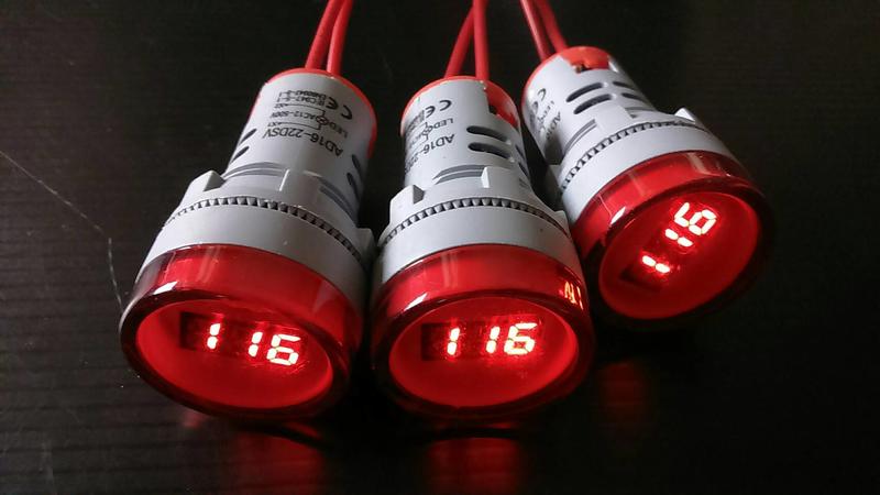 【453】新款交流電壓表頭 AC 50~500V 高亮顯示AD16-22DSV交流電壓指示燈 開孔22mm