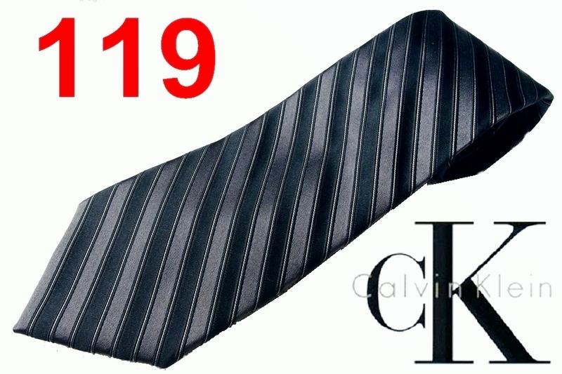 CK Calvin Klein 領帶 標準版 凱文克萊設計 100% 絲 黑色 亮黑斜紋 119 【以靡專櫃正品】