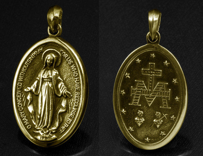 【創銀坊】聖母 瑪利亞 黃銅 銅 墜子 天主教 基督教 十字架 天使 ck 項鍊(PC-2603)