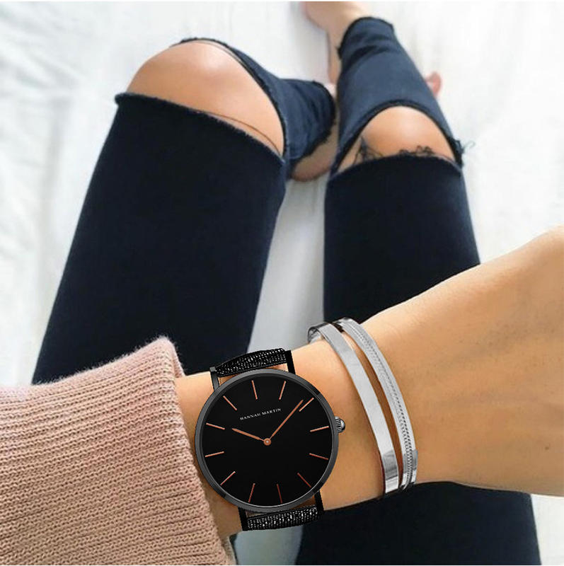 現貨【Debby house】歐美流行時尚不鏽鋼帶錶女錶手錶潮流日本機芯網美氣質個性防水姊妹情侶禮物飾品手表－7065✨