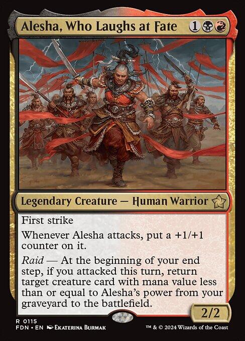 Alesha, Who Laughs at Fate (FDN-404) - rare (Borderless) - Foil main image 1