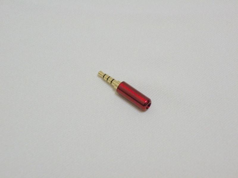 3.5mm 4極鍍金立體聲公插(小型)