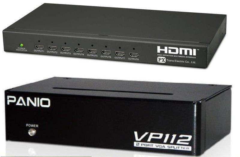 px HDMI 切換盒 螢幕分配器 1進8出 一分二 1托2 VGA 線20元
