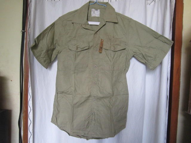 眷村-57年海軍陸戰隊陸戰黃平布膠領襯衣19號-可收藏-穿著-1904175162