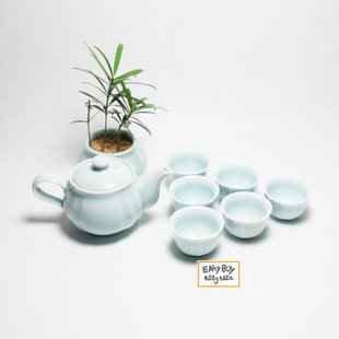 【EZBUY】龍泉青瓷 茶具 哥窯 茶具套裝 蓋碗 茶壺 茶海 茶杯 功夫茶具弟窯